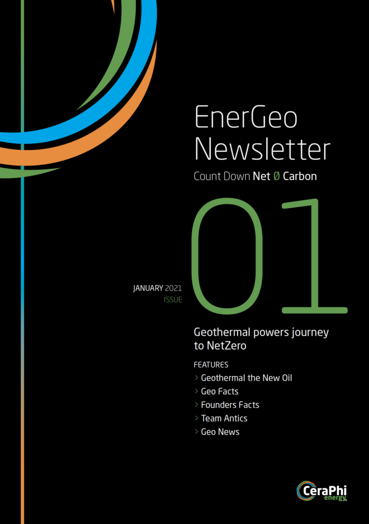 CeraPhi Energy EnerGeo Geothermal Newsletter 01 Cover Image