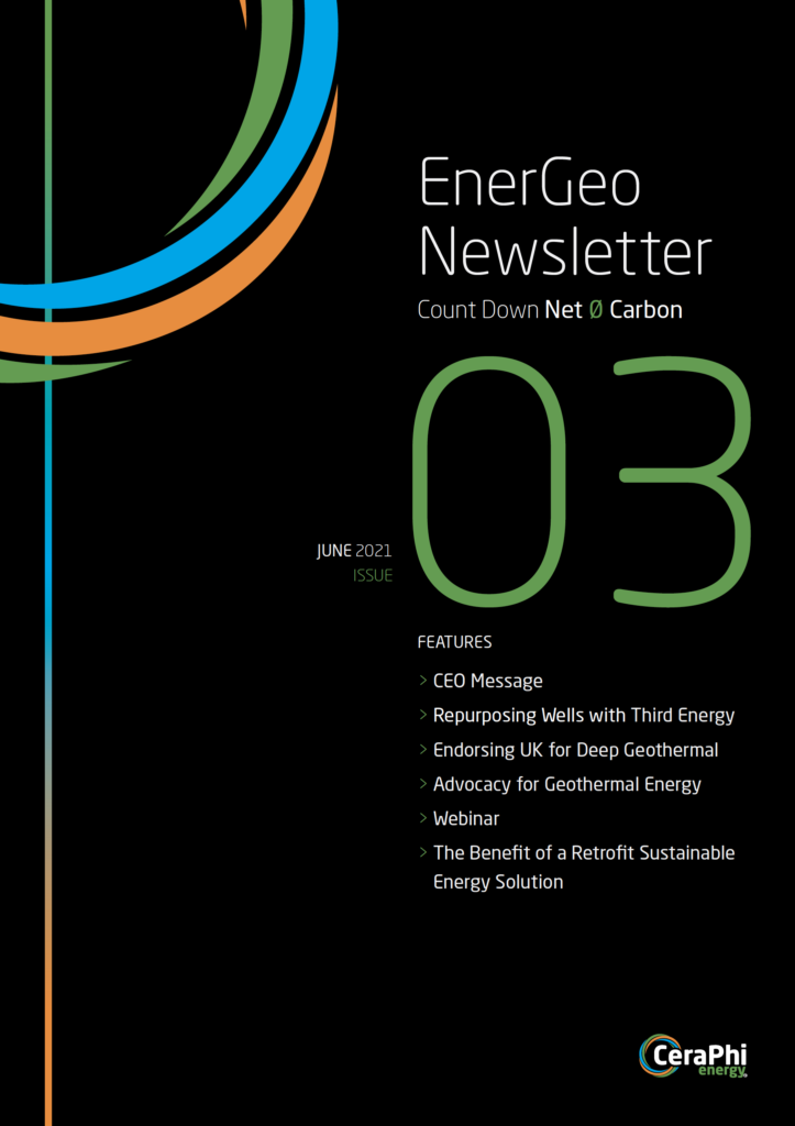 CeraPhi Energy EnerGeo Geothermal Newsletter 03 Cover Image