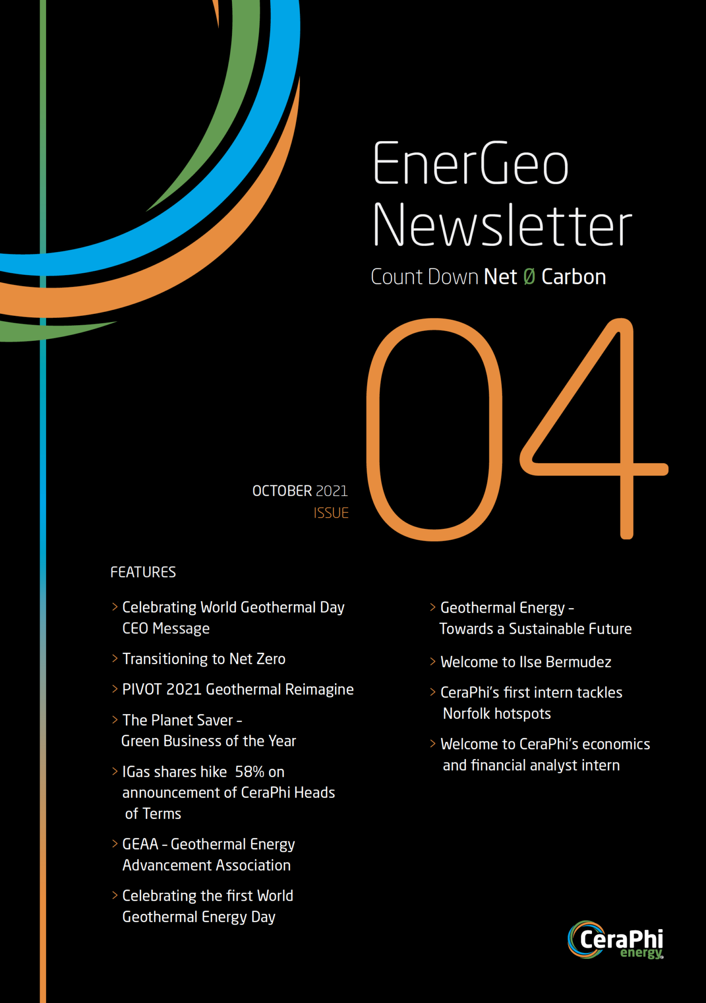 CeraPhi Energy EnerGeo Geothermal Newsletter 04 Cover Image