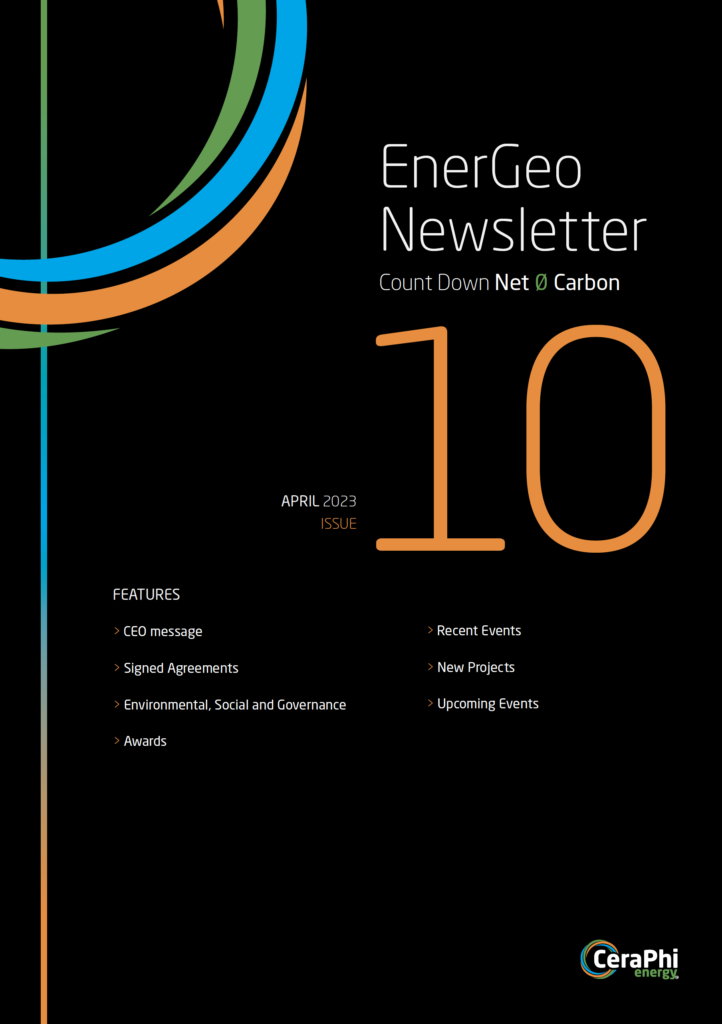 CeraPhi Energy EnerGeo Geothermal Newsletter 10 Cover Image