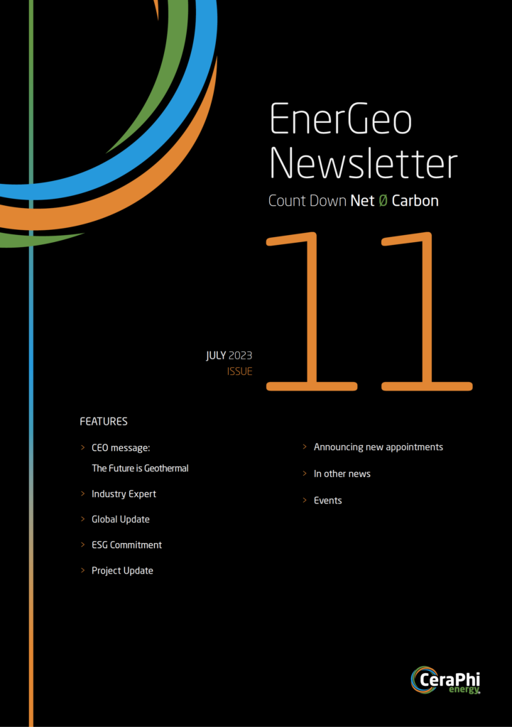 CeraPhi Energy EnerGeo Geothermal Newsletter 11 Cover Image