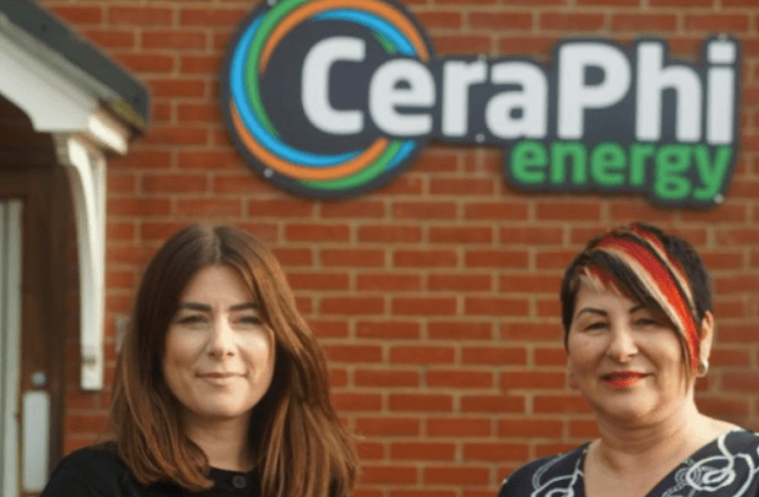 Geothermal company CeraPhi team i expanding Angela Hogg and Holly Harvey-Perdicou.